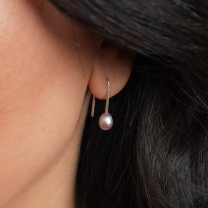 Sterling Silver / Freshwater Pearl / Lunar Whisper Earrings