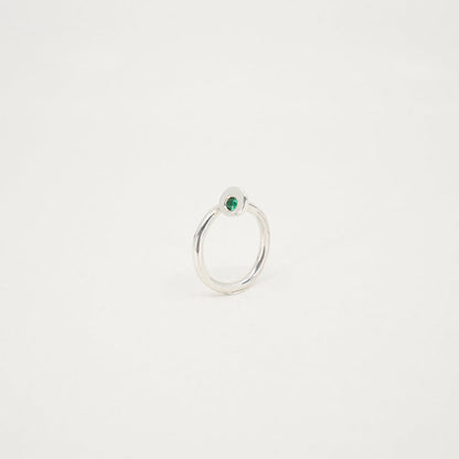 Sterling Silver / Emerald / Stellar Spire Ring