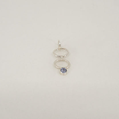 Sterling Silver / Cornflower Blue Sapphire / Petite Blossom Serenity Necklace